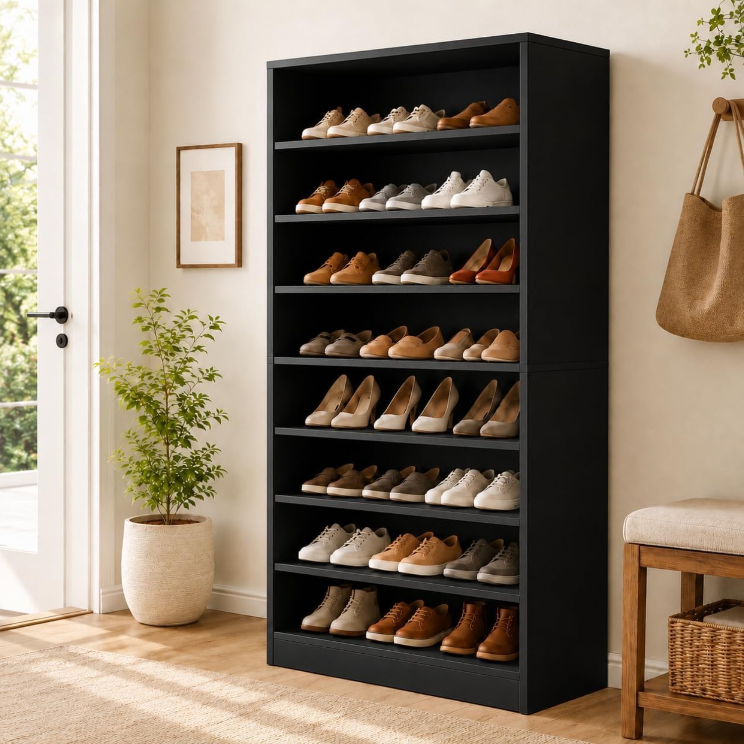 9-Tier Tall Shoe Rack Cabinet  - Shoe Rack Cabinet Narrow Entryway recension och pris