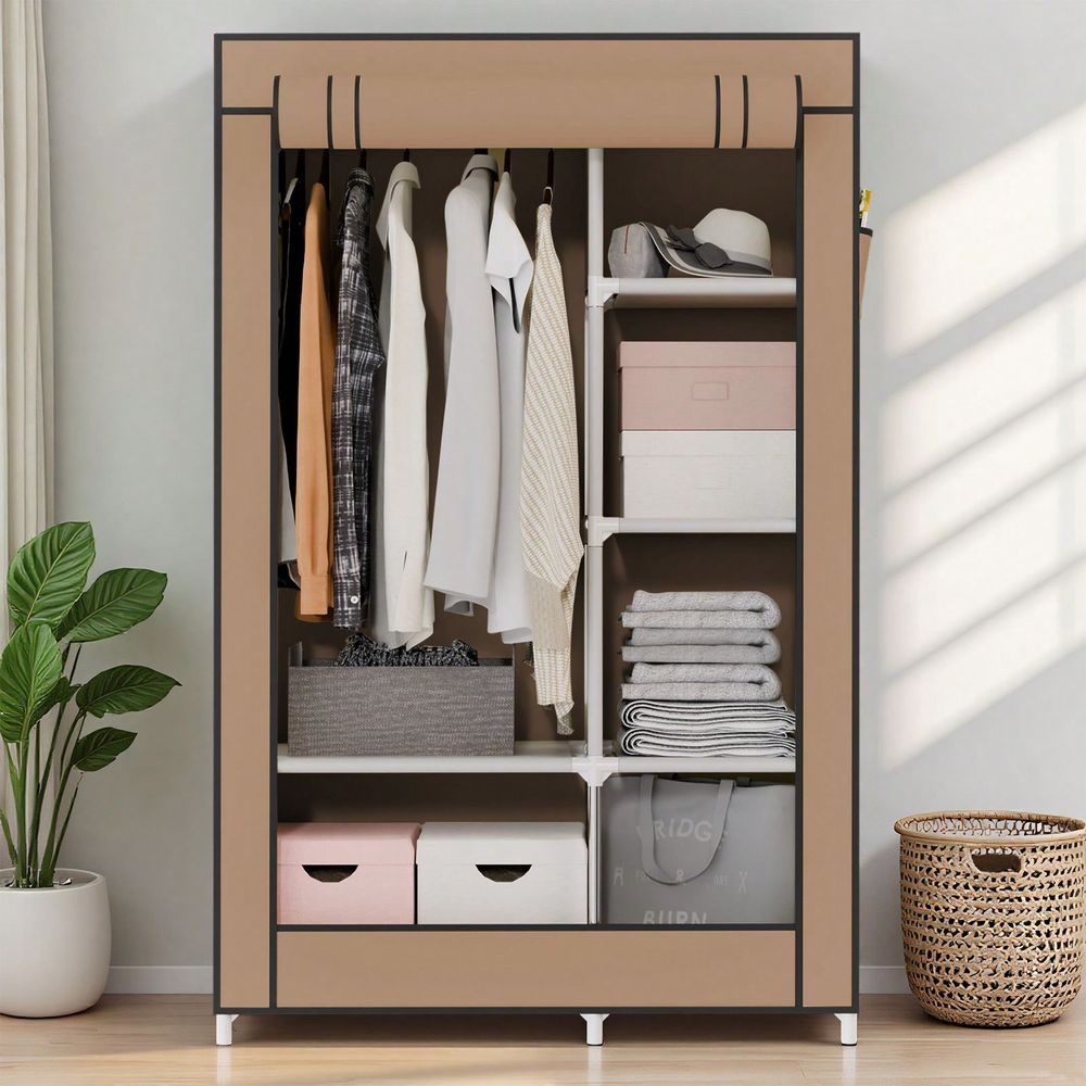 Closet Storage For Hanging Clo - Wardrobe Closet Portable Fabric Cover recension och pris