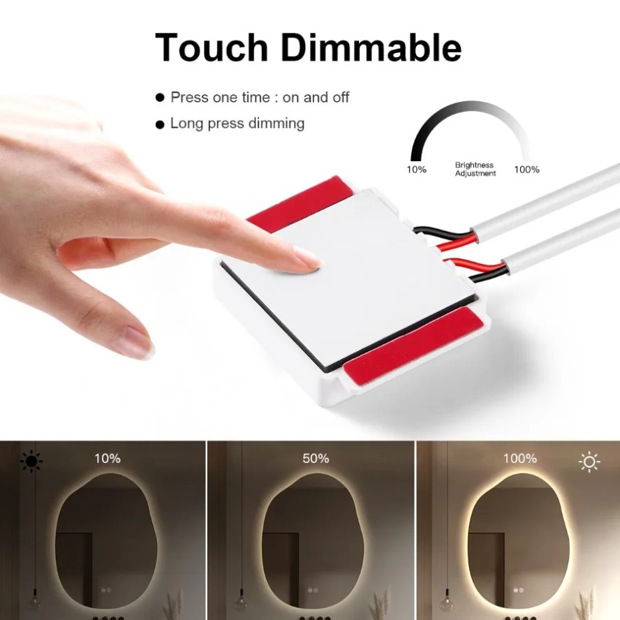 Dimmable Touch Control Bathroo - Dressing Table Vanity With Lighted Mirror recension och pris