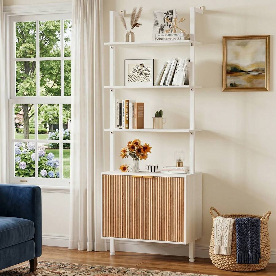 Chic Modern Ladder Bookcase Wi - Storage recension och pris