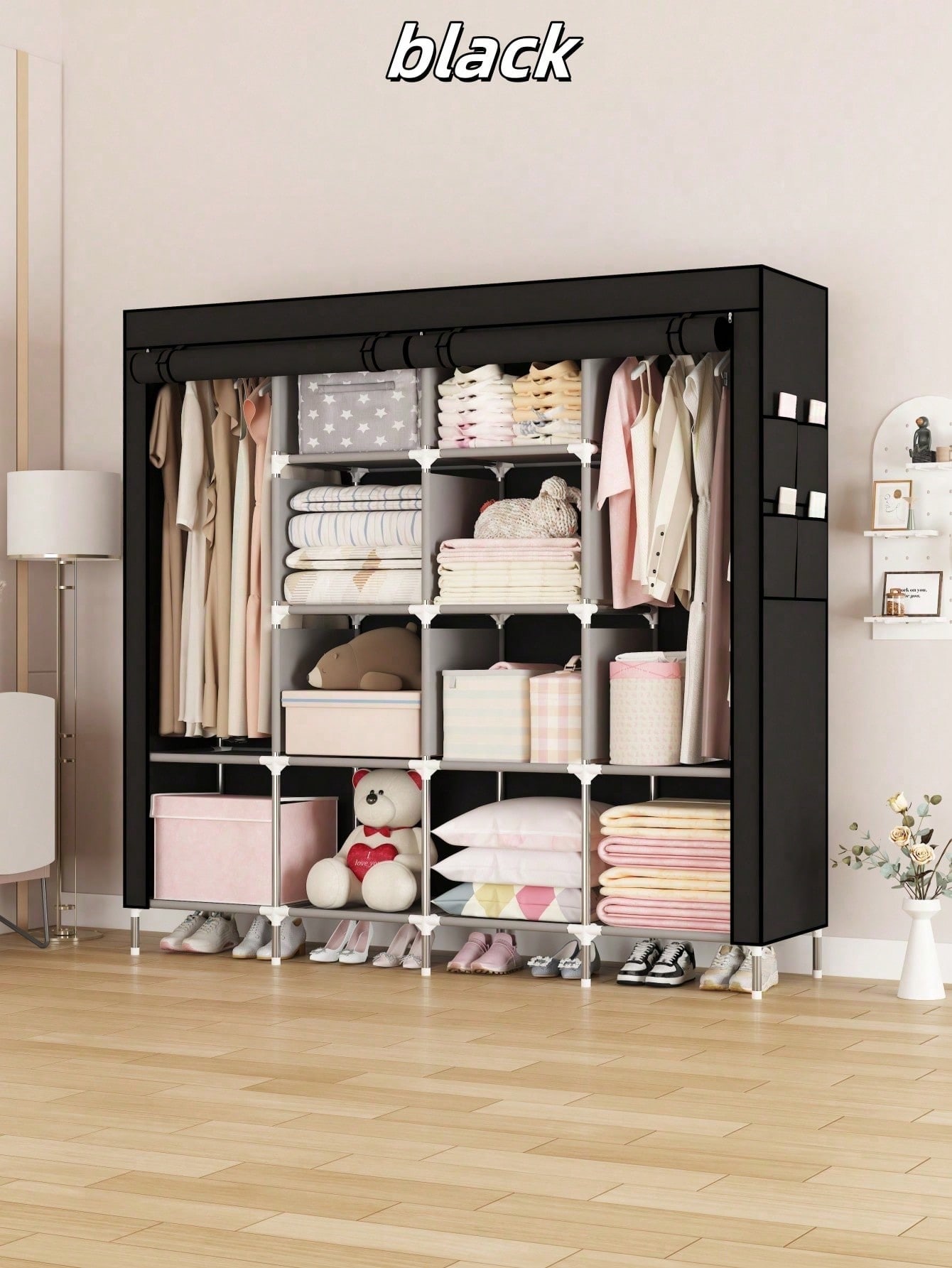 Large Portable Closet Wardrobe - Wardrobe Closet Portable Fabric Cover recension och pris