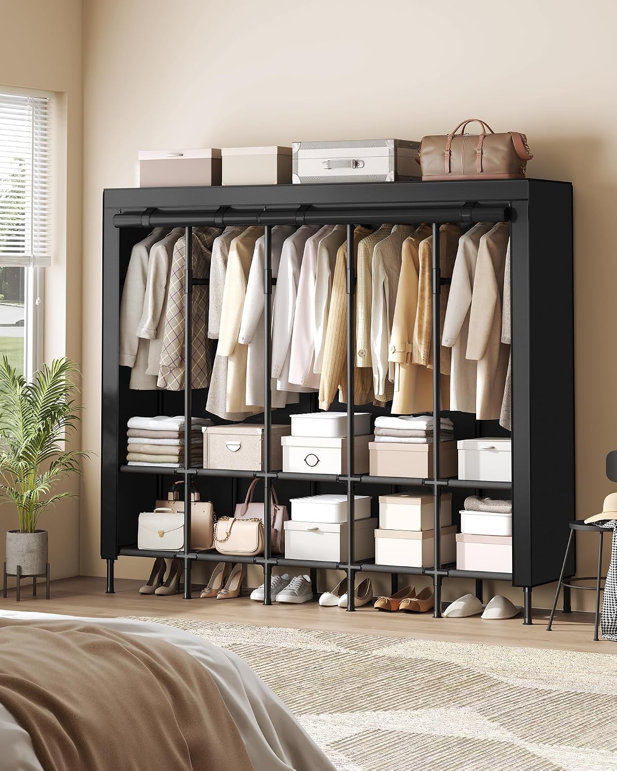 Portable Wardrobe Closet 83.5  - Wardrobe Closet Portable Fabric Cover recension och pris