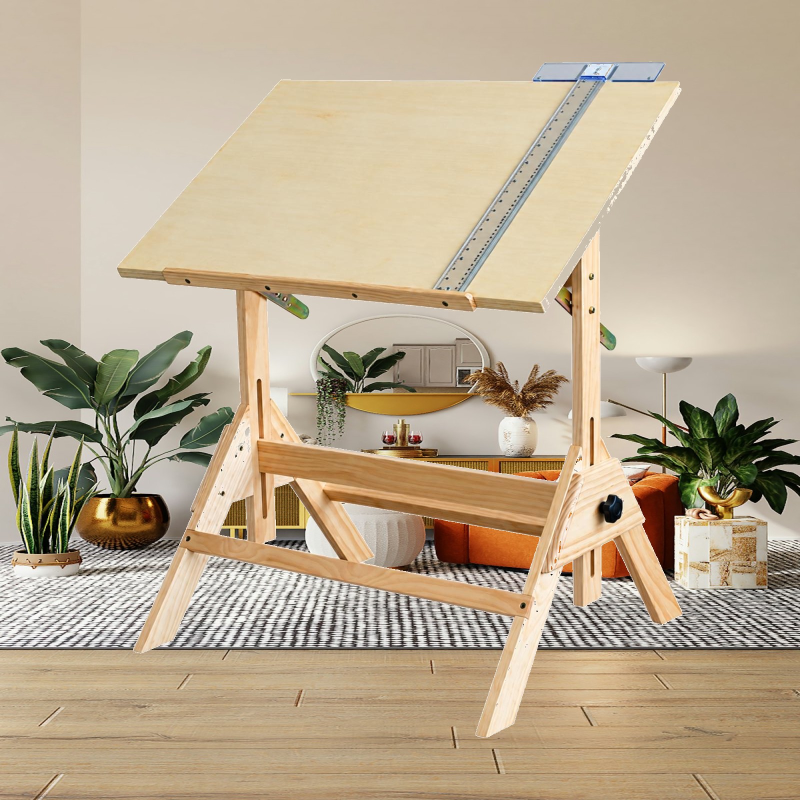 Wooden Drawing Table with Tilt - Tables recension och pris