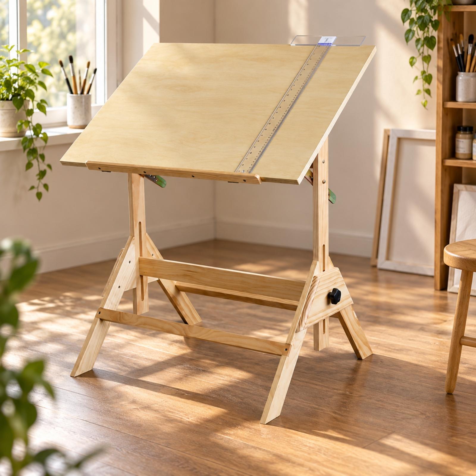 Wooden Drawing Table with Tilt - Tables recension och pris